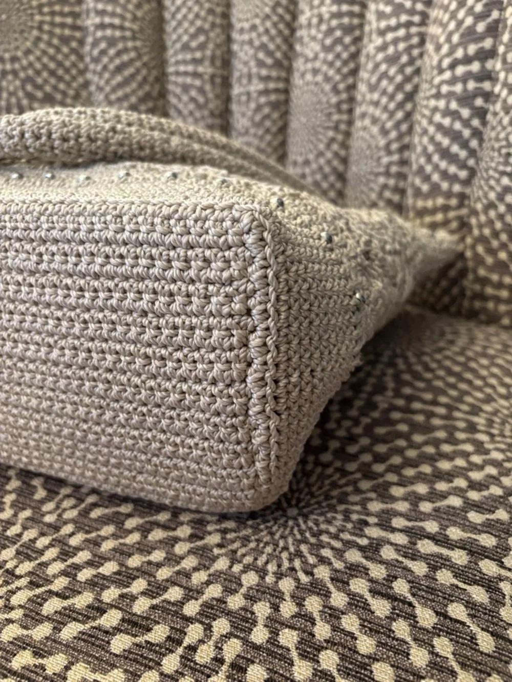 The Sak Crafted Classics Tote Crochet Natural Medallion Everyday Shoulder Bag - Picture 11 of 16